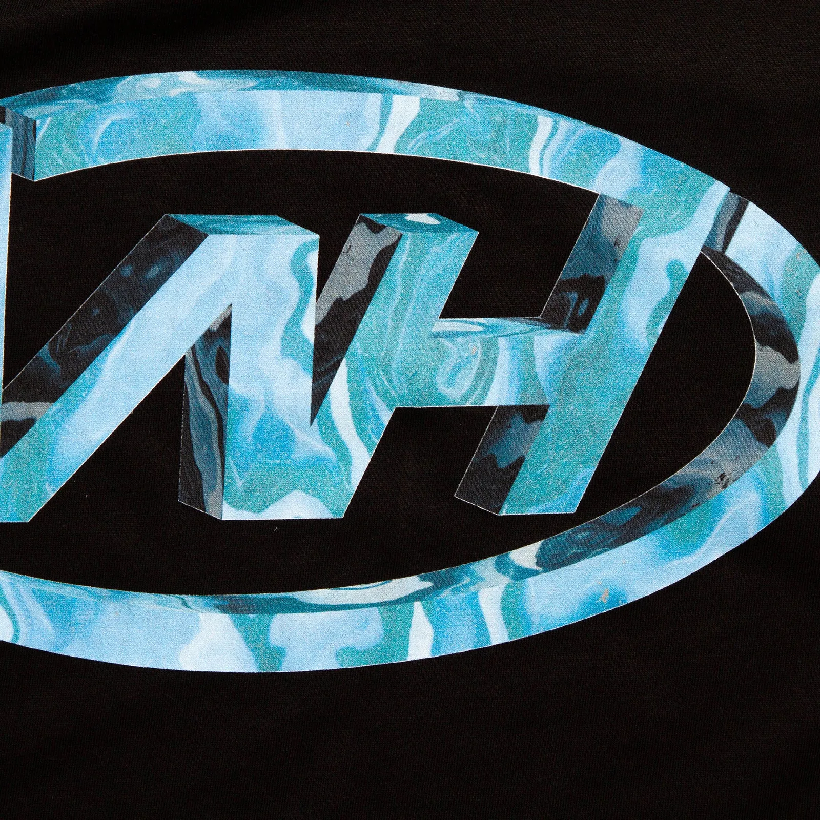 WH Crew Sky Front Print - Tshirt - Black