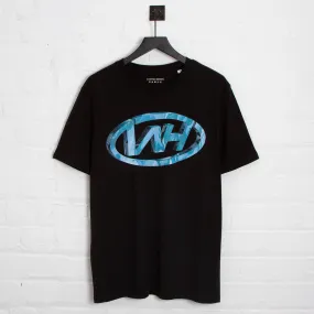 WH Crew Sky Front Print - Tshirt - Black