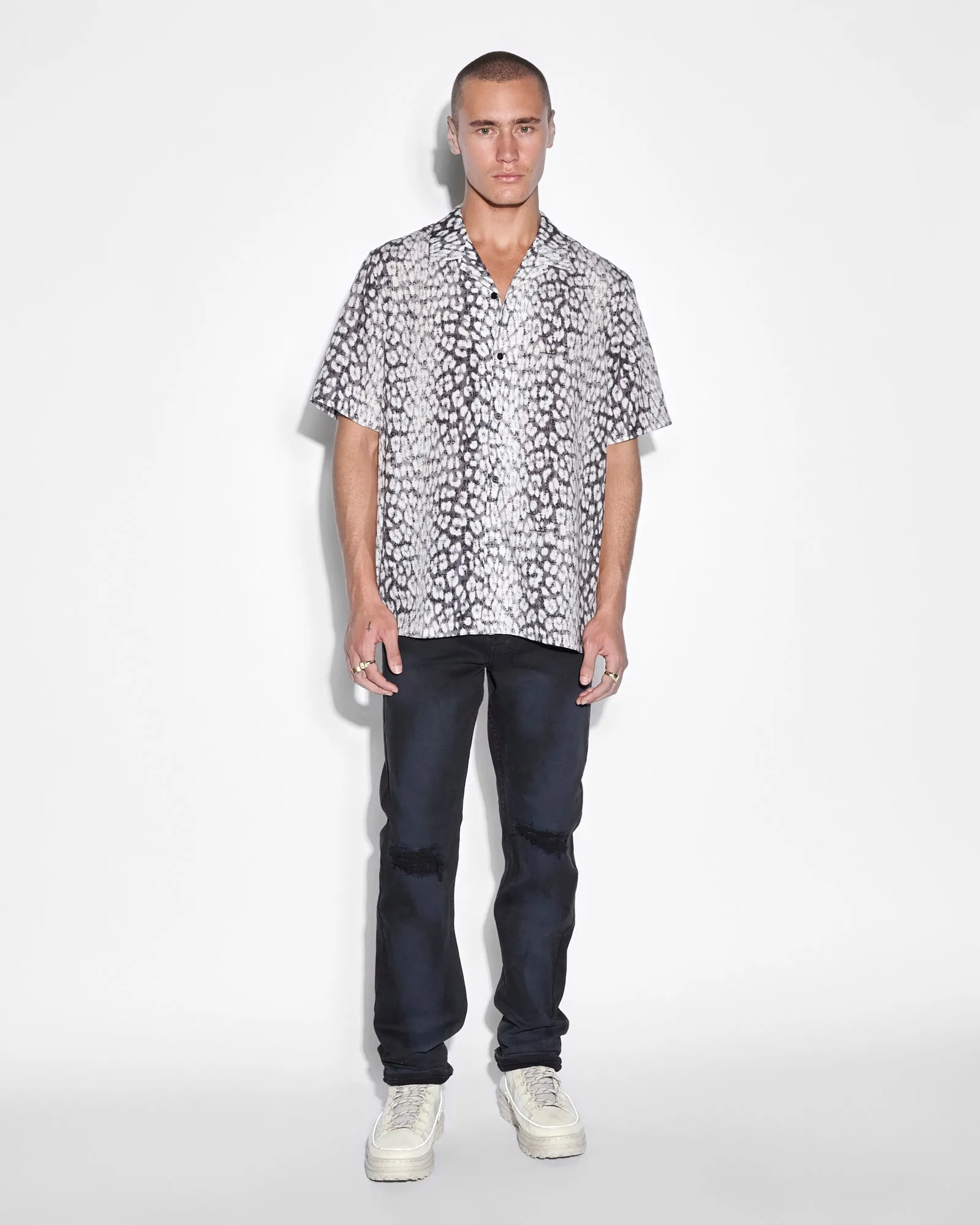 WHITENOISE LEOPARD RESORT SS SHIRT MULTI