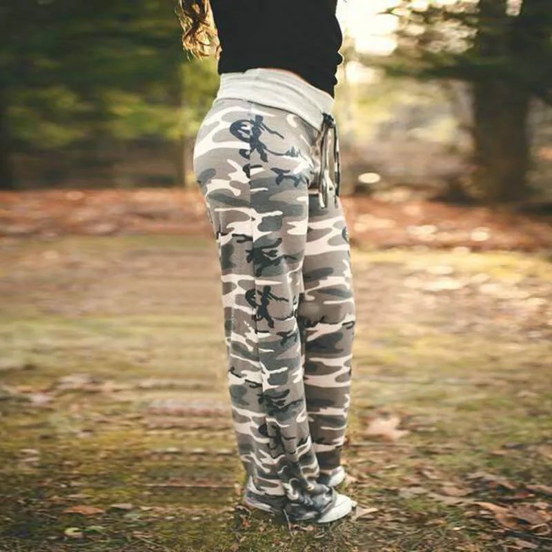 Wide Leg Loose Plus Size Print Low Waist Beach Pants