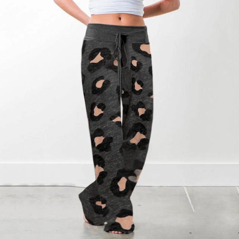 Wide Leg Loose Plus Size Print Low Waist Beach Pants