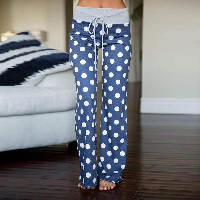 Wide Leg Loose Plus Size Print Low Waist Beach Pants