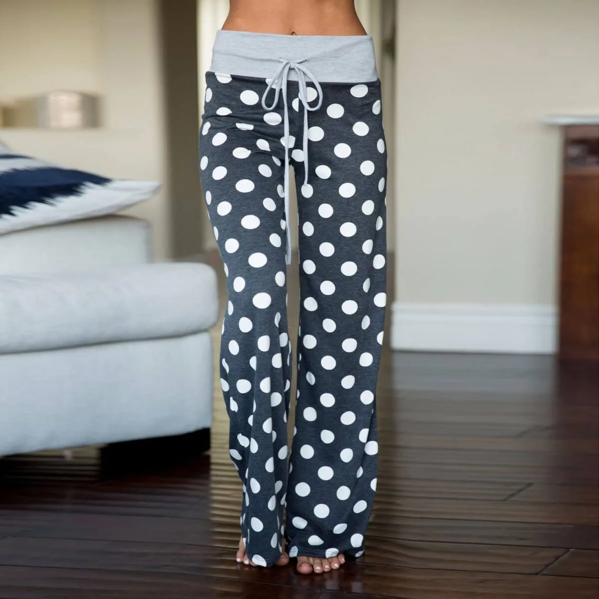 Wide Leg Loose Plus Size Print Low Waist Beach Pants