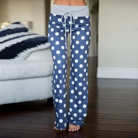 Wide Leg Loose Plus Size Print Low Waist Beach Pants