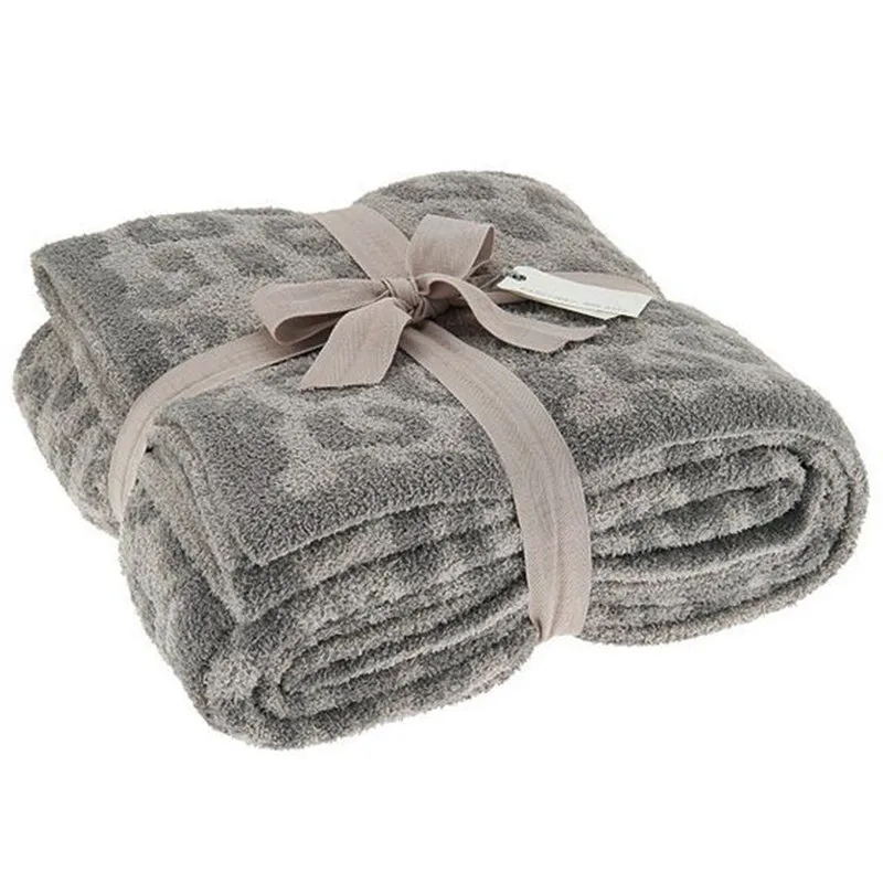 Winter Warm Soft Microfiber Fluffy Leopard Print Blanket