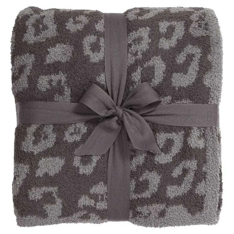 Winter Warm Soft Microfiber Fluffy Leopard Print Blanket