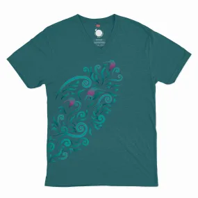 Womens New Zealand T Shirt - Filigree Kiwi
